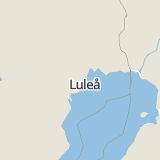 Karta som med röd fyrkant ramar in Södra Sunderbyn, Luleå, Norrbottens län