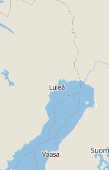 Översiktskarta som visar hela Sverige med en markör som visar ungefär var händelsen inträffat