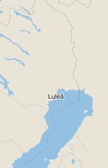 Översiktskarta som visar hela Sverige med en markör som visar ungefär var händelsen inträffat