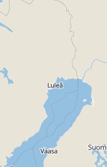 Översiktskarta som visar hela Sverige med en markör som visar ungefär var händelsen inträffat