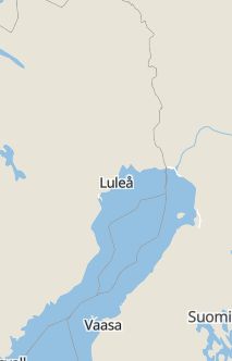 Översiktskarta som visar hela Sverige med en markör som visar ungefär var händelsen inträffat