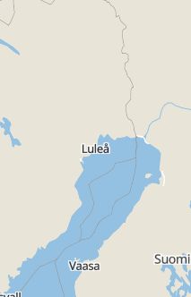 Översiktskarta som visar hela Sverige med en markör som visar ungefär var händelsen inträffat