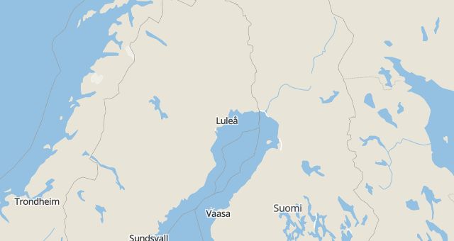 Karta som med röd fyrkant ramar in Luleå, Norrbottens län