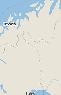 Översiktskarta som visar hela Sverige med en markör som visar ungefär var händelsen inträffat