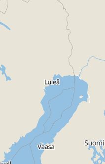 Översiktskarta som visar hela Sverige med en markör som visar ungefär var händelsen inträffat