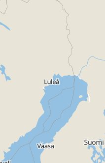 Översiktskarta som visar hela Sverige med en markör som visar ungefär var händelsen inträffat