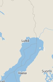 Översiktskarta som visar hela Sverige med en markör som visar ungefär var händelsen inträffat