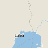 Karta som med röd fyrkant ramar in Luleå, Svartbyn, Överkalix, Norrbottens län