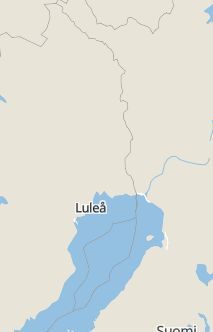 Översiktskarta som visar hela Sverige med en markör som visar ungefär var händelsen inträffat