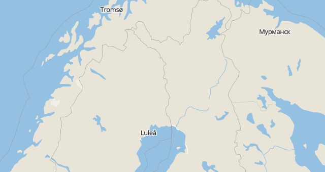 Karta som med röd fyrkant ramar in Teknikvägen, Pajala, Norrbottens län