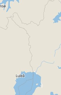 Översiktskarta som visar hela Sverige med en markör som visar ungefär var händelsen inträffat