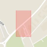 Karta som med röd fyrkant ramar in Kristianstadsvägen, Metallgatan, Ystad, Skåne län