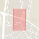 Karta som med röd fyrkant ramar in Fosie, Eriksfältsgatan, Fosievägen, Malmö, Skåne län