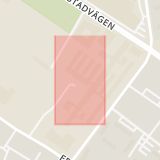 Karta som med röd fyrkant ramar in Eriksfältsgatan, Professorsgatan, Malmö, Skåne län