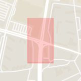 Karta som med röd fyrkant ramar in Eriksfältsgatan, Trelleborgsvägen, Malmö, Skåne län