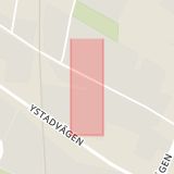 Karta som med röd fyrkant ramar in Rosengård, Poppelgatan, Malmö, Skåne län