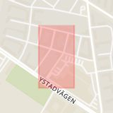Karta som med röd fyrkant ramar in Köpmansgatan, Malmö, Skåne län