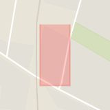 Karta som med röd fyrkant ramar in Persborgstorget, Rosengård, Malmö, Skåne län