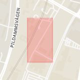 Karta som med röd fyrkant ramar in Flensburg, Malmö, Skåne län