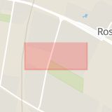 Karta som med röd fyrkant ramar in Rosengård, Hårds Väg, Malmö, Skåne län