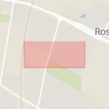 Karta som med röd fyrkant ramar in Hårds Väg, Rosengård, Malmö, Skåne län