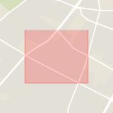 Karta som med röd fyrkant ramar in Nya Bellevue, Rosenvång, Djupadal, Malmö, Skåne län