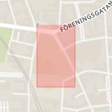 Karta som med röd fyrkant ramar in Södervärn, Triangeln, Södra Förstadsgatan, Folkets Park, Malmö, Skåne län