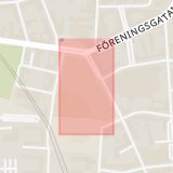 Karta som med röd fyrkant ramar in Södra Tullgatan, Södra Förstadsgatan, Malmö, Skåne län