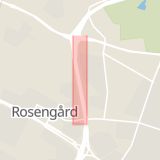 Karta som med röd fyrkant ramar in Inre Ringvägen, Videdal, Rosengård, Malmö, Skåne län