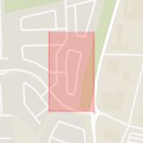 Karta som med röd fyrkant ramar in Riseberga, Jaktvagnsgatan, Malmö, Skåne län