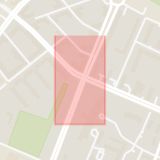 Karta som med röd fyrkant ramar in Ellstorp, Sallerupsvägen, Malmö, Skåne län