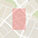 Karta som med röd fyrkant ramar in Vårgatan, Sallerupsvägen, Slussgatan, Malmö, Skåne län