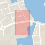 Karta som med röd fyrkant ramar in Dockan, Malmö, Skåne län