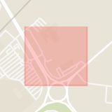 Karta som med röd fyrkant ramar in Badhusvägen, Burlöv, Skåne län