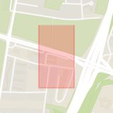 Karta som med röd fyrkant ramar in Brunnsgatan, Dalbyvägen, Lund, Skåne län