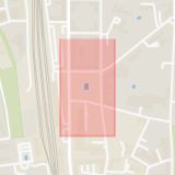 Karta som med röd fyrkant ramar in Clemenstorget, Lund, Skåne län