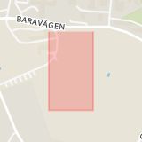 Karta som med röd fyrkant ramar in Norra Kyrkogården, Lund, Skåne län