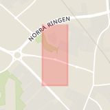 Karta som med röd fyrkant ramar in Bondevägen, Lund, Skåne län