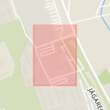 Karta som med röd fyrkant ramar in Nöbbelövs Torg, Gunnebovägen, Lund, Skåne län