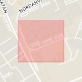 Karta som med röd fyrkant ramar in Sunnanväg, Kävlinge, Skåne län