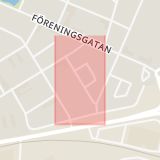Karta som med röd fyrkant ramar in Pilgatan, Landskrona, Skåne län
