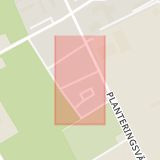 Karta som med röd fyrkant ramar in Malmgatan, Helsingborg, Skåne län