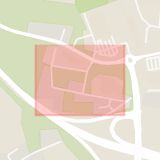 Karta som med röd fyrkant ramar in Häråkravägen, Kristianstad, Skåne län