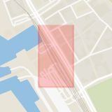 Karta som med röd fyrkant ramar in Knutpunkten, Helsingborg, Skåne län