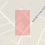 Karta som med röd fyrkant ramar in Gamlegården, Charlottesborg, Kristianstad, Skåne län
