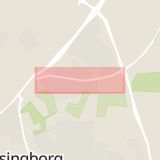Karta som med röd fyrkant ramar in Vasatorpsvägen, Helsingborg, Skåne län