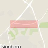 Karta som med röd fyrkant ramar in Vasatorpsvägen, Österleden, Helsingborg, Skåne län