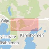 Karta som med röd fyrkant ramar in Norra Bryggerigatan, Järnvägsgatan, Blekingevägen, Hamngatan, Idrottsvägen, Sölvesborg, Blekinge län