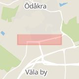 Karta som med röd fyrkant ramar in Ödåkra, Marknadsvägen, Helsingborg, Skåne län