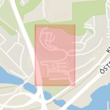 Karta som med röd fyrkant ramar in Marieberg, Mariebergsvägen, Karlskrona, Blekinge län